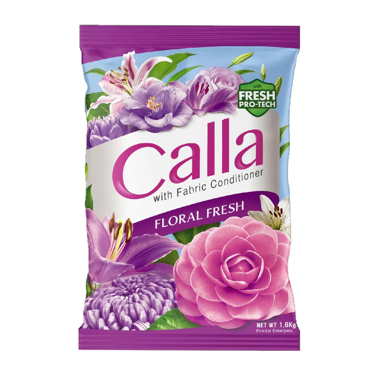 Calla Powder w/Fabric Conditioner Floral Fresh Violet 1.6kg