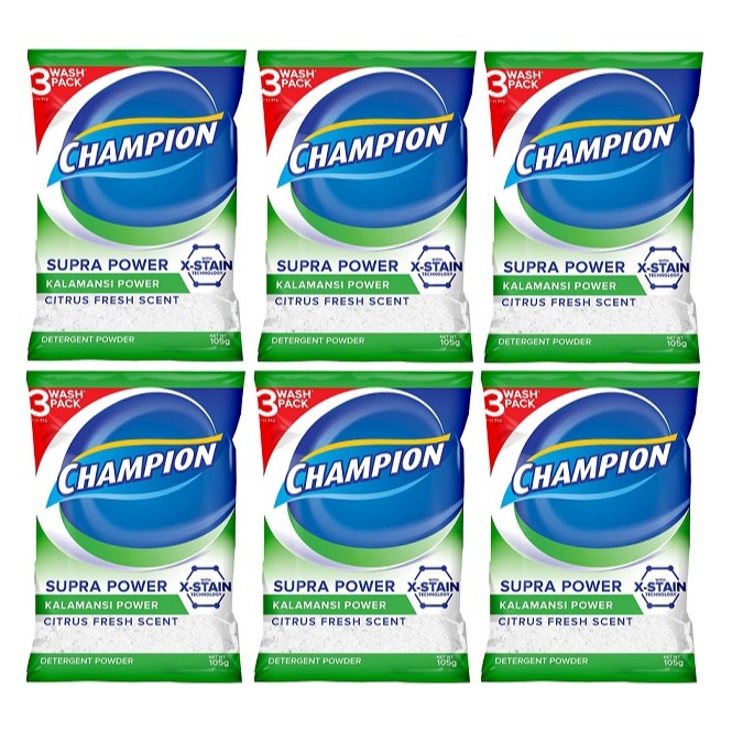 Champion Powder Citrus Fresh Green 105g 6's