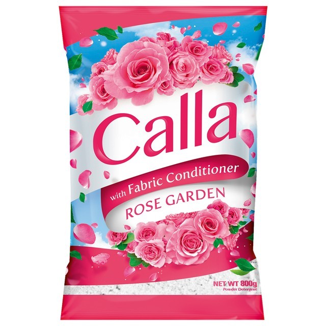 Calla Powder w/Fabric Conditioner Rose Garden Pink 800g